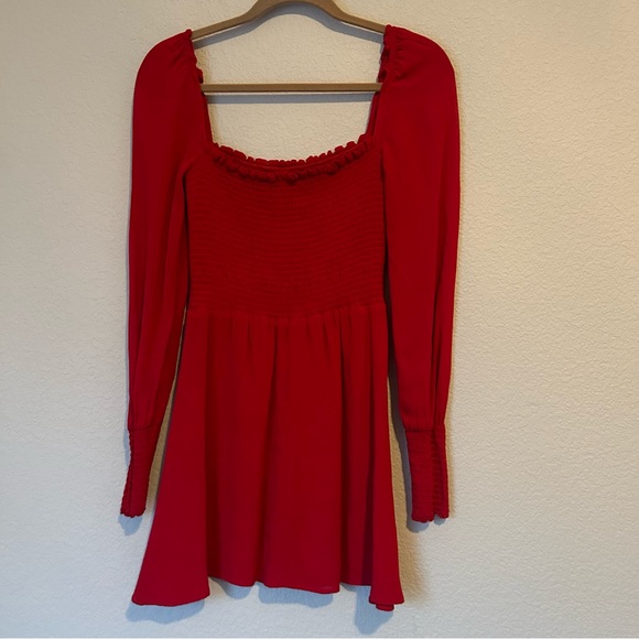 Reformation Kelli Dress in Cherry Red - Picture 7 of 7